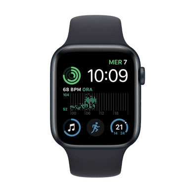 APPLE Watch SE 3 GPS, Cassa 44 mm in alluminio mezzanotte con Cinturino Sport mezzanotte - M/L