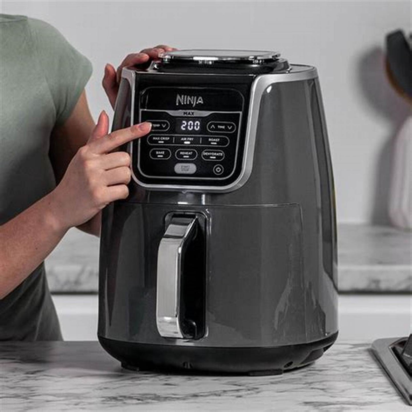 NINJA Crispi Pro XL in vetro 7 in 1 5,7 L Grigio