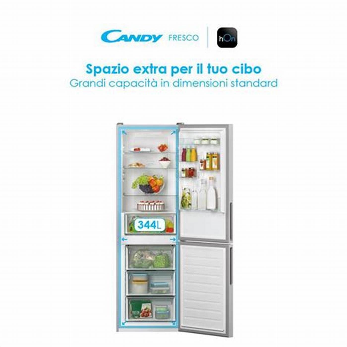 CANDY CNSQ2T918EX Frigorifero americano 523 L Classe E