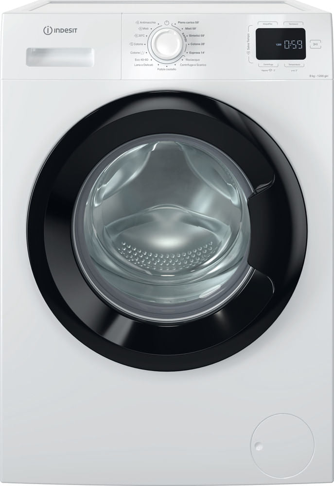 INDESIT IM 760 MY TIME IT LAVATRICE, Caricamento frontale, 7 kg, 15 programmi, Profondità 49,6 cm, Giri 1000 rpm, Bianco, livello rumorosità centrifuga 72 dB(A), Classe A