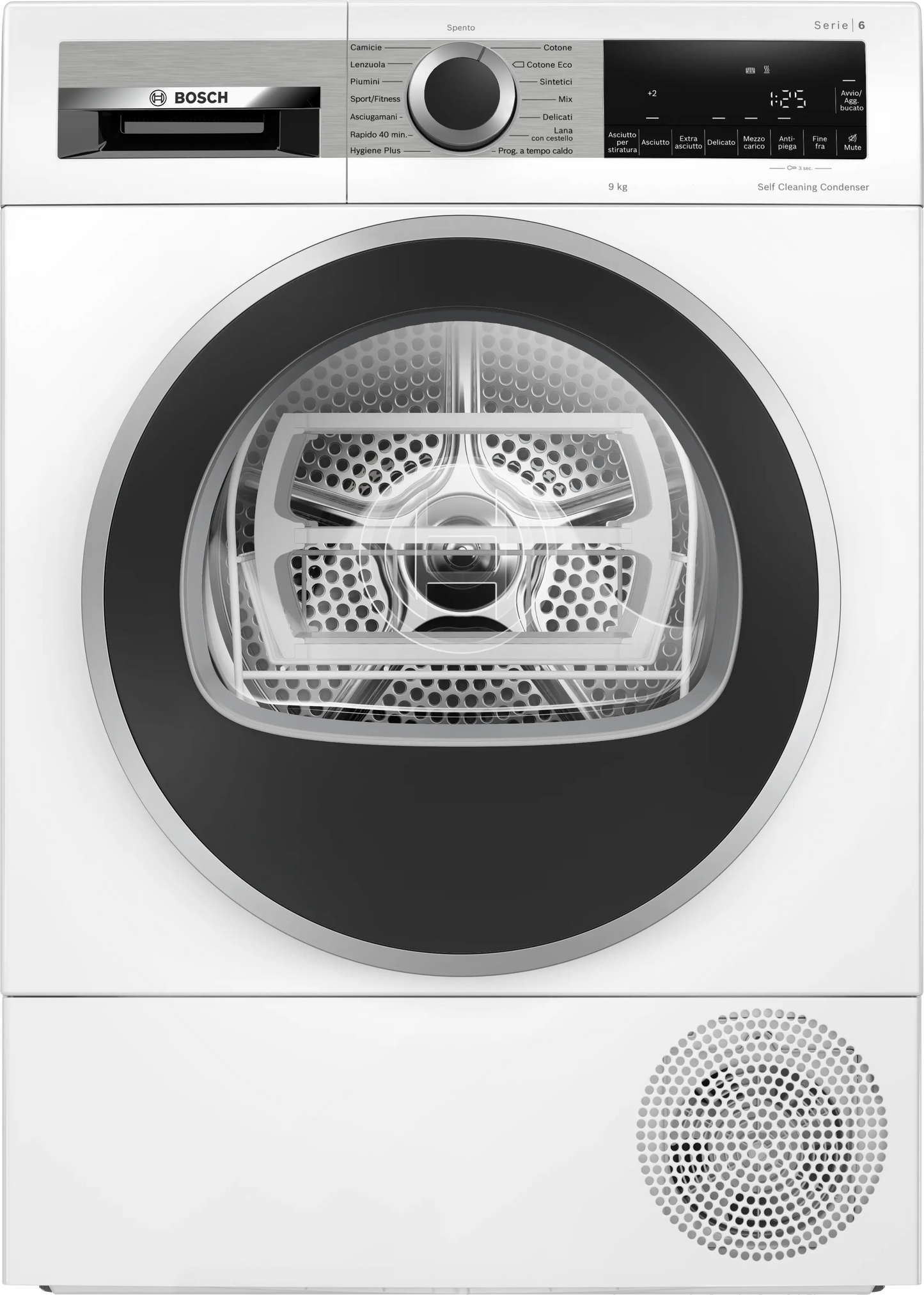 Asciugatrice Bosch WQG245D0IT a pompa di calore 9 kg Classe C - immagine prodotto