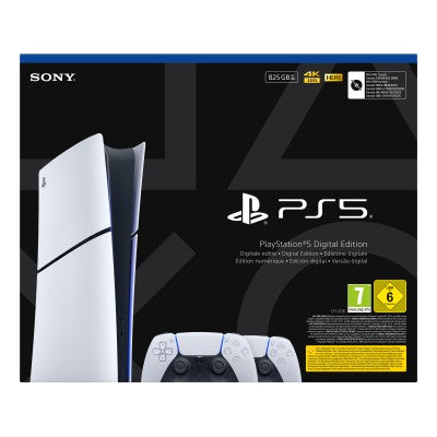 PS5 Console Digital Slim 825 GB + 2 DualSense Bianca ITA