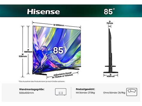 Hisense 85Q7S Smart TV 85" QLED 4K
